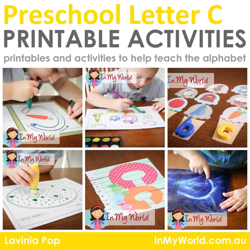 Preschool Letter C | Free hands-on printable activities