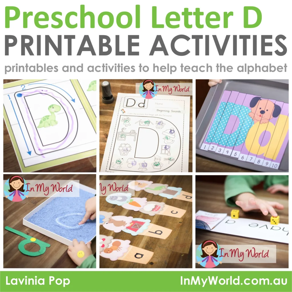 Preschool Letter D | Free hands-on printable activities