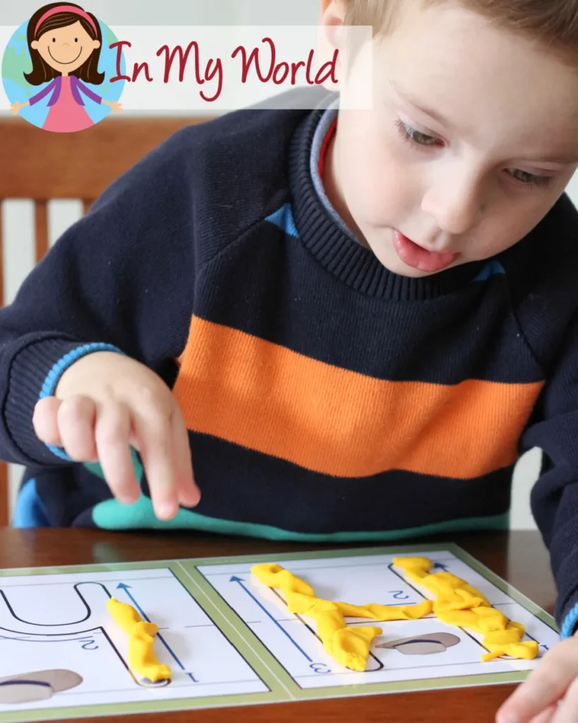 Preschool Letter H Printables. Alphabet Play Dough Mat building letters