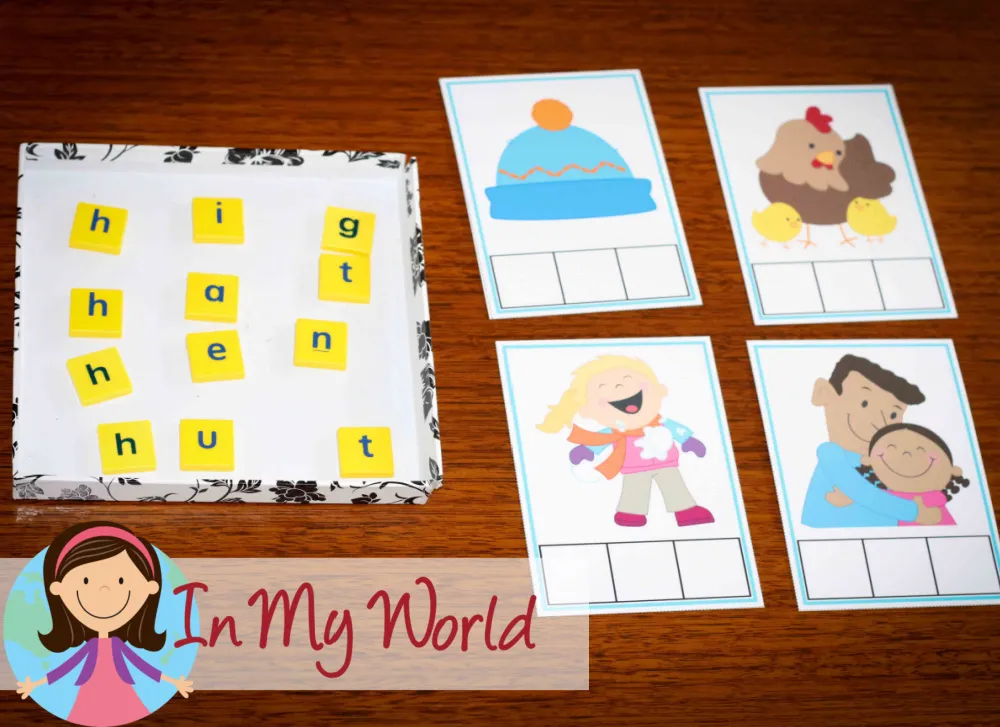 Preschool Letter H Printables. CVC Word Building Activity