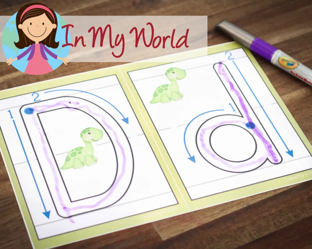Preschool Letter of the Week D Alphabet Printables. Alphabet Play Dough Mat Dry Erase Marker