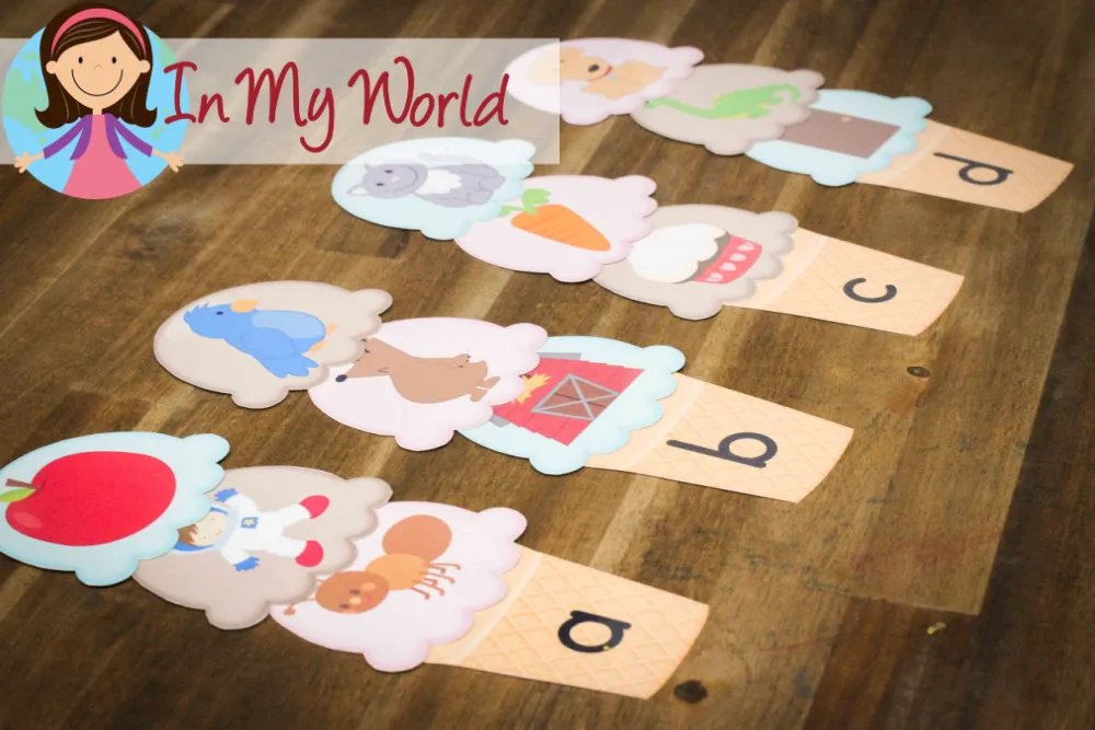 Preschool Letter of the Week D Alphabet Printables. Beginning Sounds Scoops