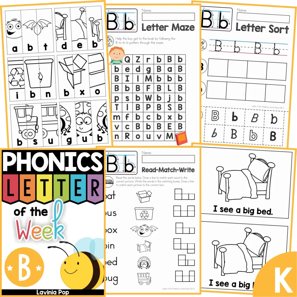 FREE Phonics Letter of the Week. Printable Worksheets and Activities