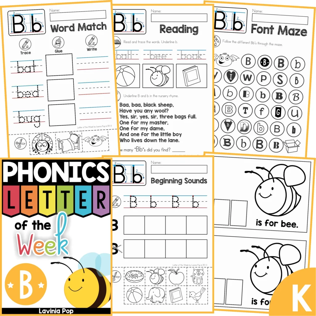 FREE Phonics Letter of the Week. Printable Worksheets and Activities