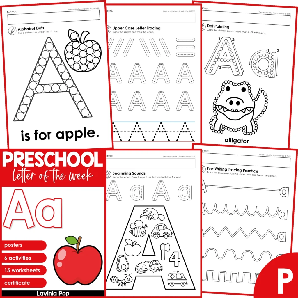 FREE Preschool Letter of the Week Alphabet Activities