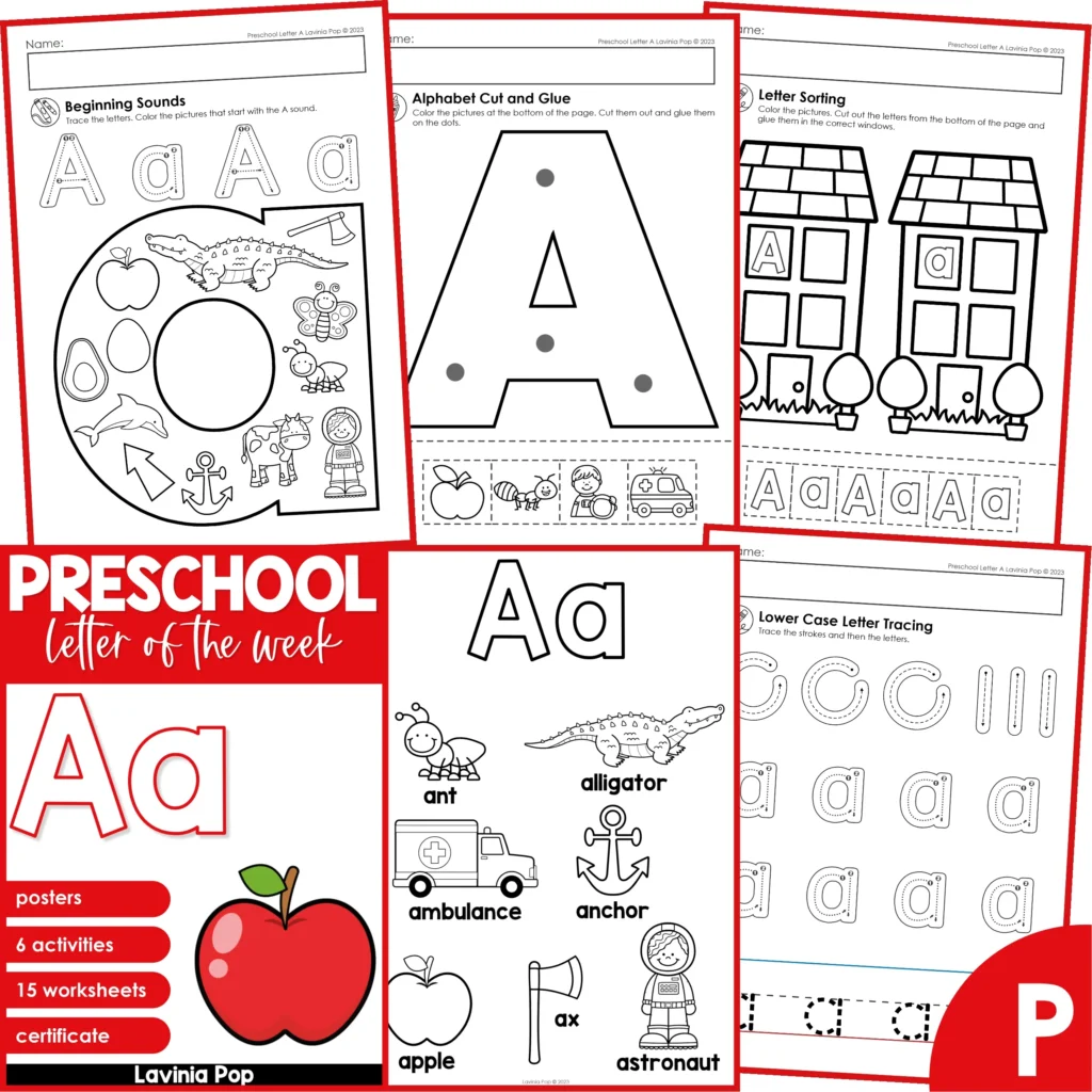 FREE Preschool Letter of the Week Alphabet Activities