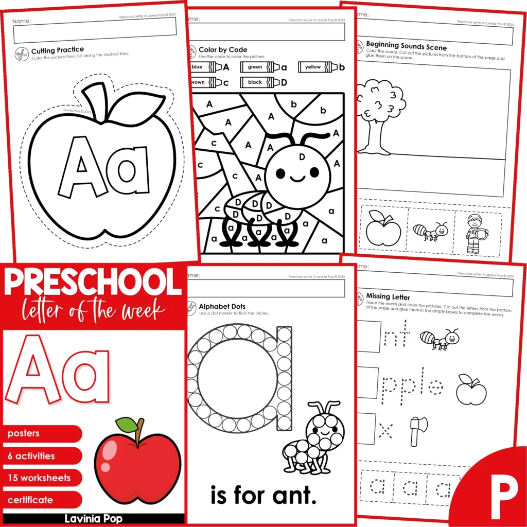 FREE Preschool Letter of the Week Alphabet Activities