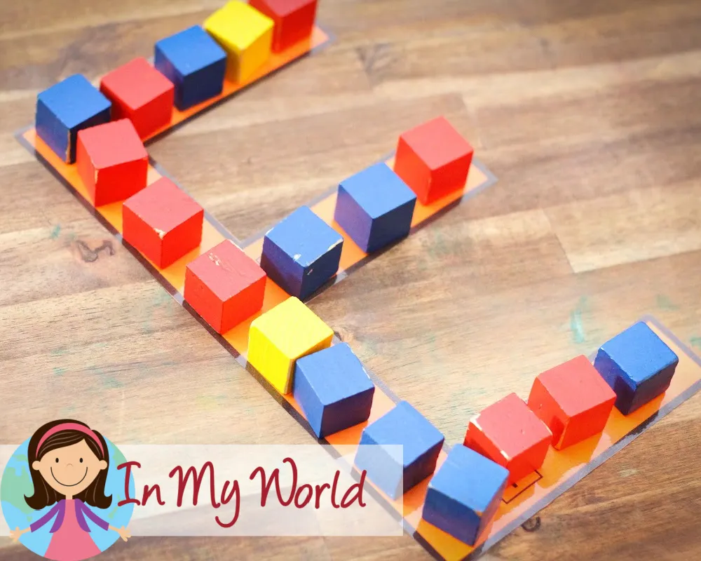 Preschool Letter of the Week E Alphabet Printables. Letter E Template Cubes