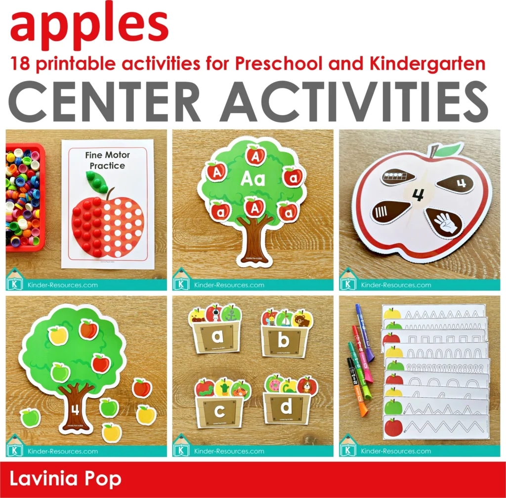 Autumn Fall Center Activities for Preschool | 18 Printable Activities