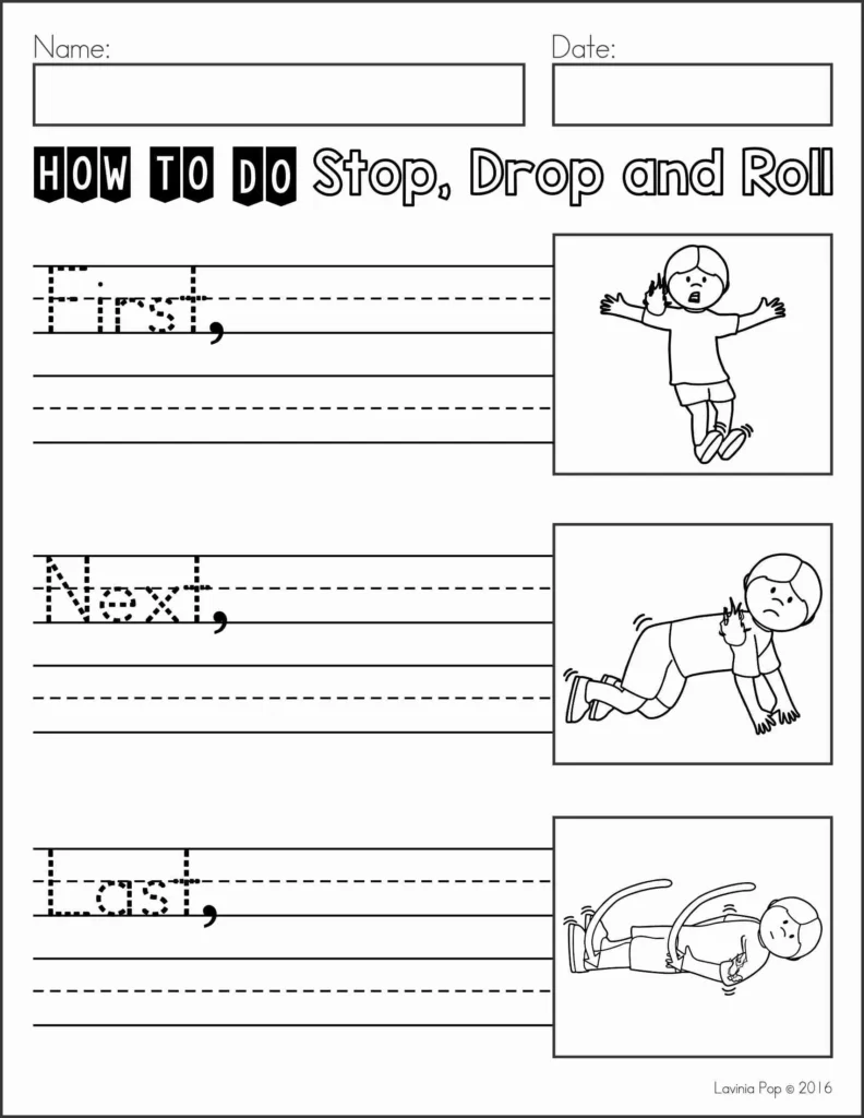 October Writing Journal Prompts | How to Do Stop, Drop, and Roll