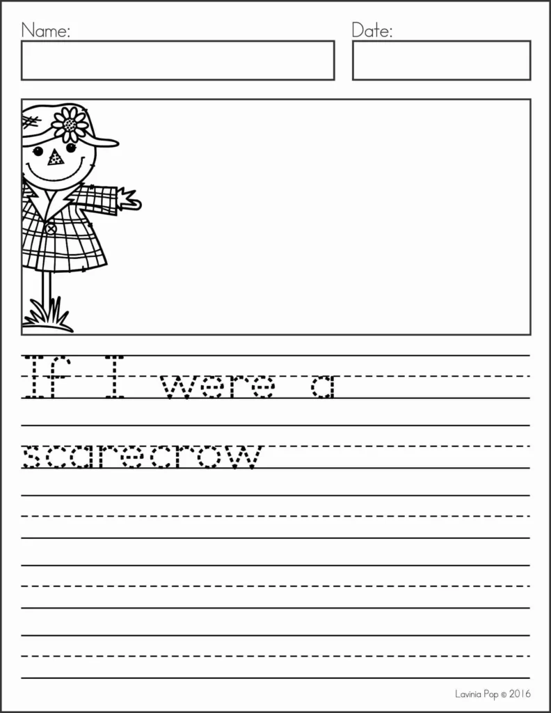 October Writing Journal Prompts | If I were a scarecrow...