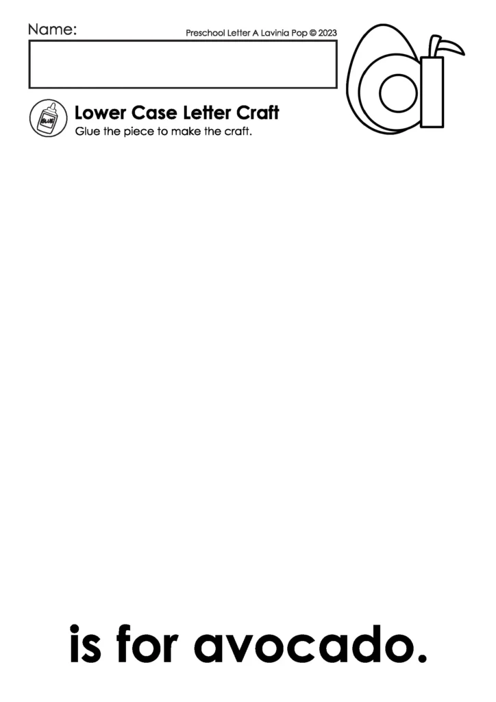 Letter A Crafts for Preschool | Cut and paste crafts for uppercase and lowercase A that reinforce fine motor skills and alphabet learning. Perfect for letter of the week crafts.