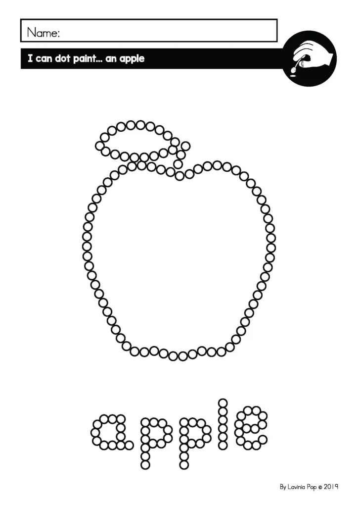Q-Tip Painting Fine Motor Task | Fine motor q-tip painting activity using cotton swabs and paint to complete August-themed images. Free dot painting cards are available on this page.