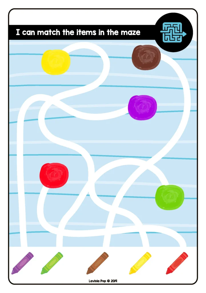 Fine Motor Maze Tracing Activity | Erasable maze cards to trace with a marker or follow with beads. A preschool and kindergarten fine motor activity with free printables provided.
