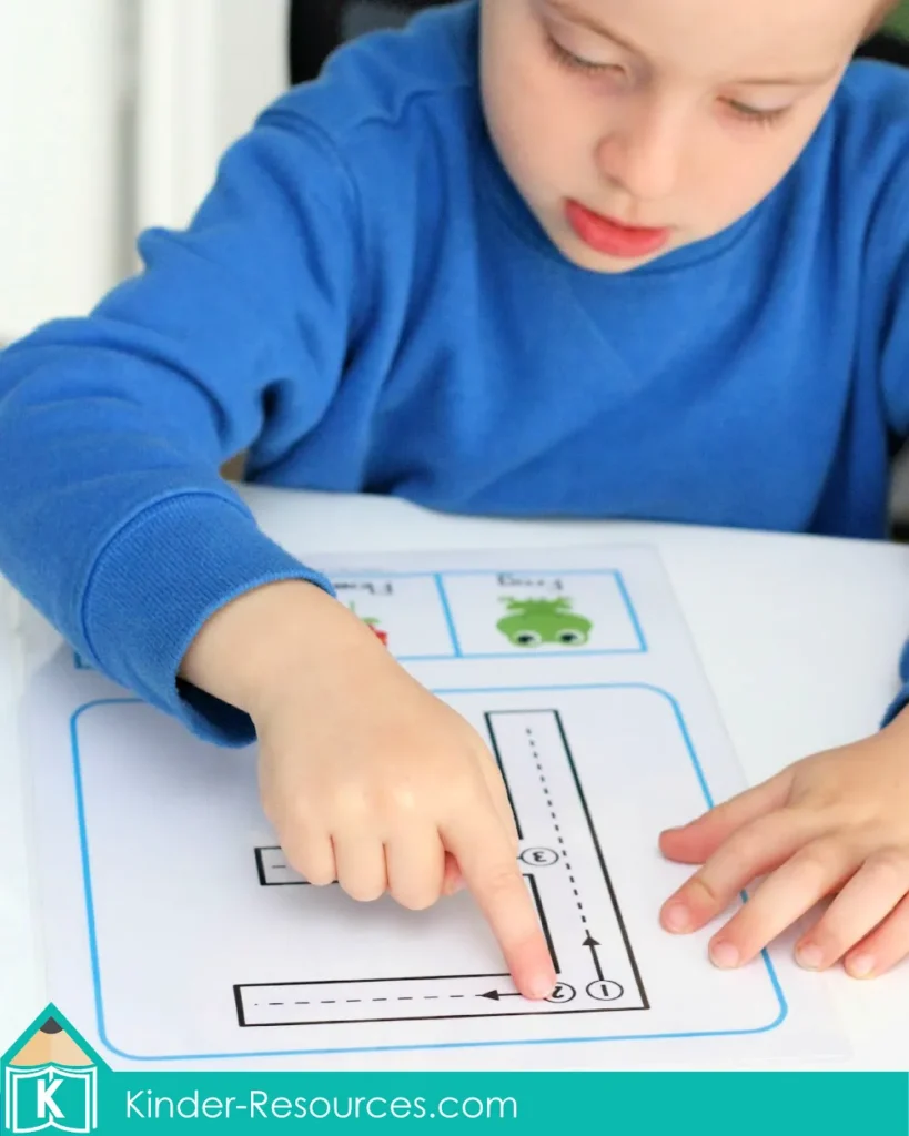 Back to School Preschool Centers Activities | Alphabet tracing mats with beginnging sound pictures | Upper and Lower case letters | Download FREE printable activities
