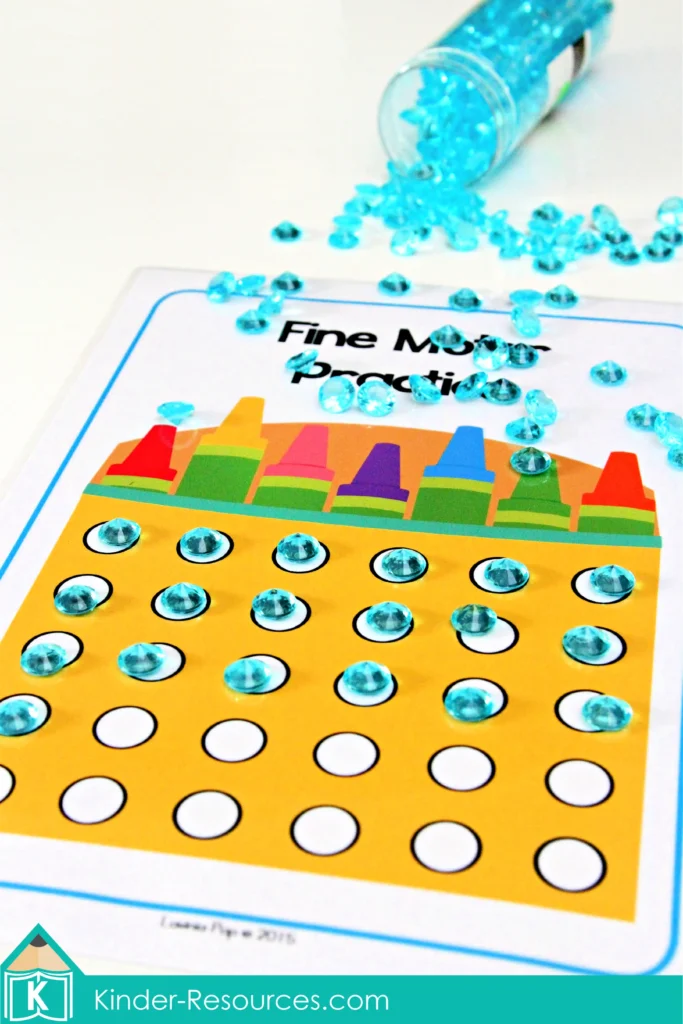 Back to School Preschool Centers Activities | Fine motor practice mat | Download FREE printable activities