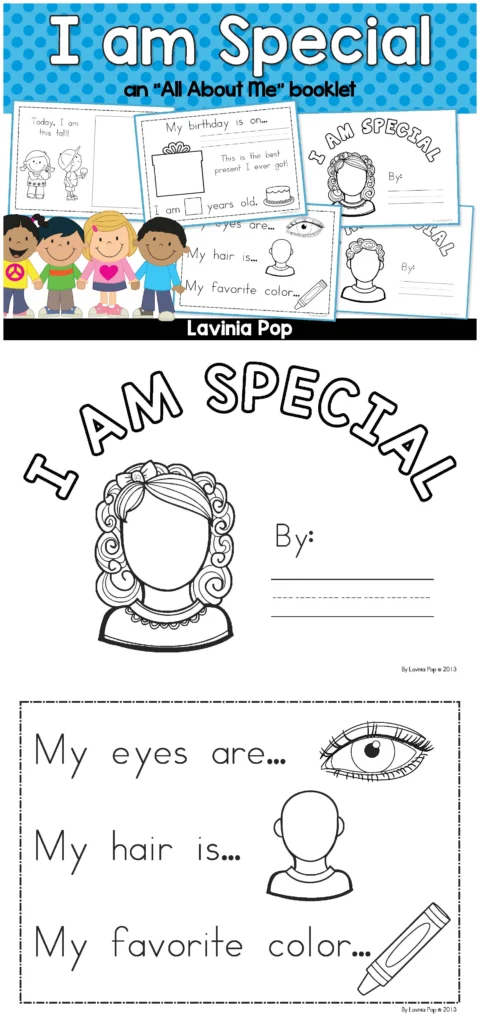 FREE All About Me Printable Booklet for Preschool and Kindergarten