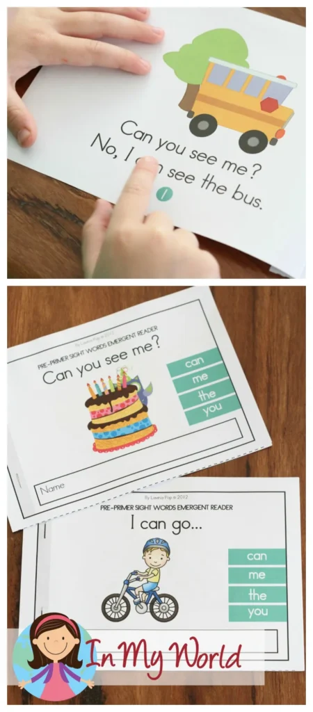 Pre-Primer Sight Word Reader with Comprehension Questions | Pre-primer sight word reader with comprehension questions for preschool, kindergarten, and first grade. Printable decodable reader to build high-frequency word recognition, fluency, and reading comprehension skills. Freebies available to download on the blog.