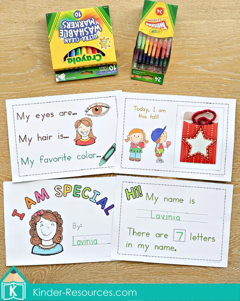 Free All About Me First Day or Week of School Activity for Preschool and Kindergarten