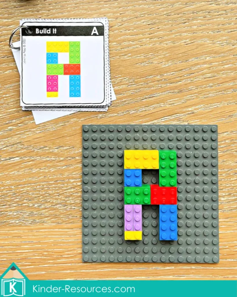 Kindergarten Morning Tubs Alphabet LEGO Letter Build