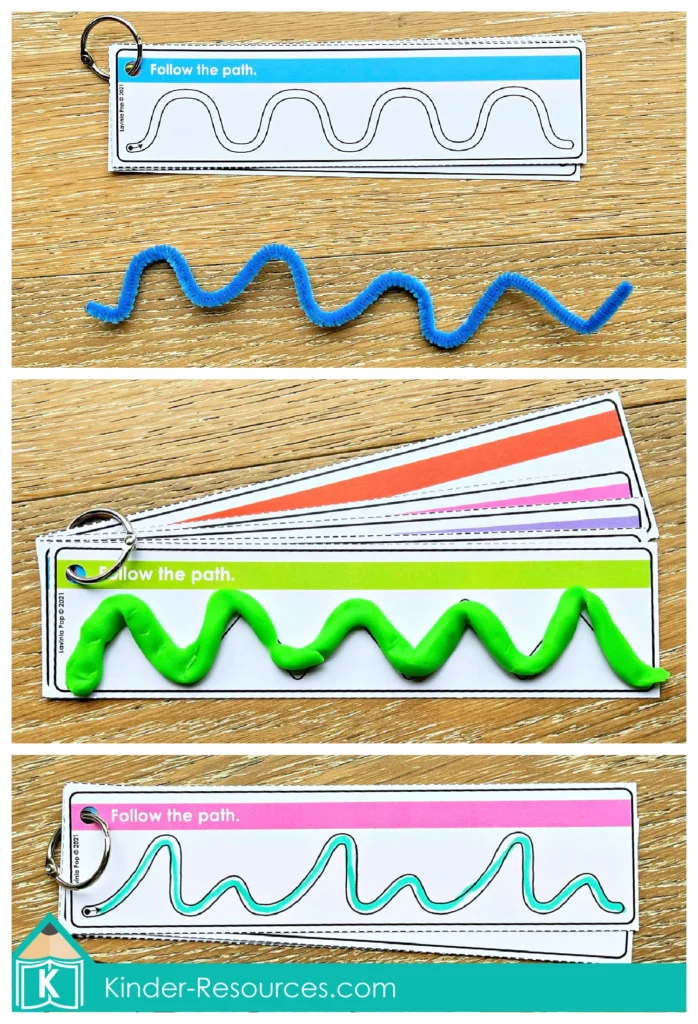 Kindergarten Morning Tubs Pre-Writing Task Cards