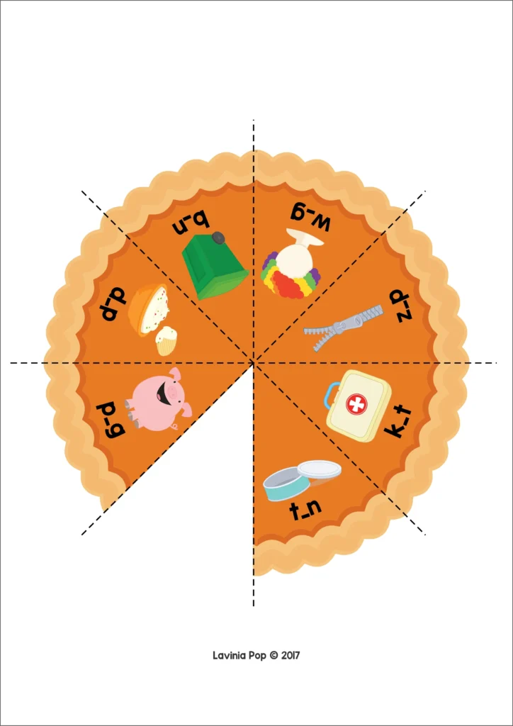 Pumpkin pie CVC word activity for sorting slices by middle vowel sounds. Download FREE printable activities!
