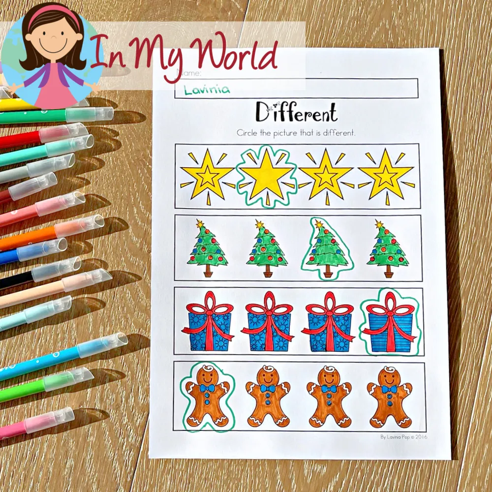 Christmas Worksheets for Preschool different picture identification worksheet