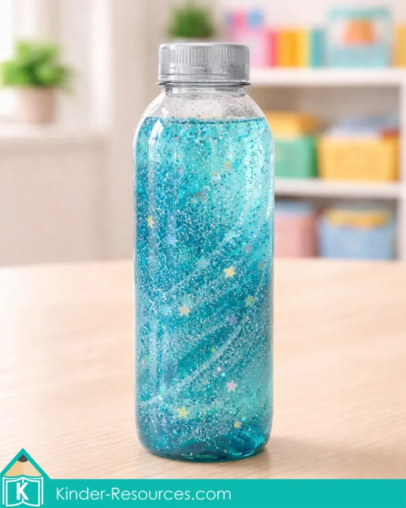 Preschool Bible Lesson Classroom Rules Management calm bottle activity for supporting self regulation and calming strategies in preschool classrooms and Sunday School