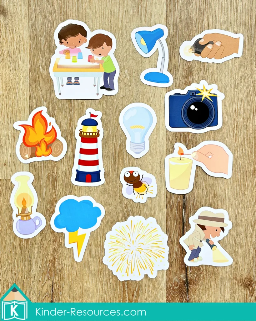 Pictures of Light Preschool Bible Activity