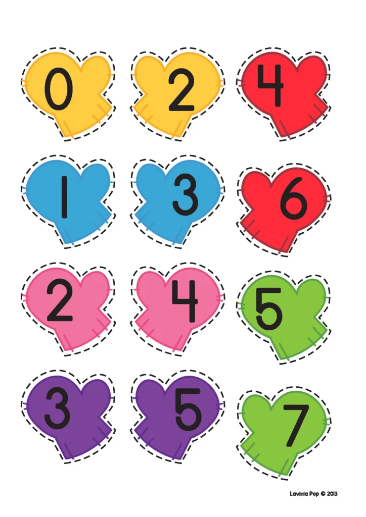 Winter Math Centers for Kindergarten number sequencing activity with snowman cards and number order practice