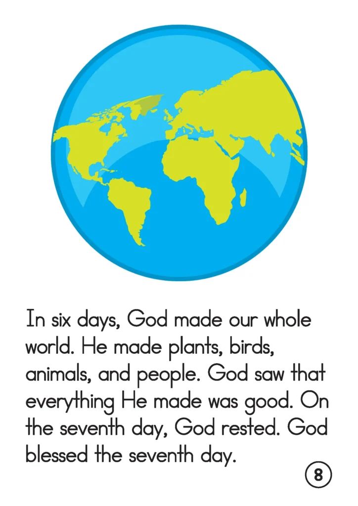 Preschool Bible Lesson God Made the Light God Rested Seventh Day