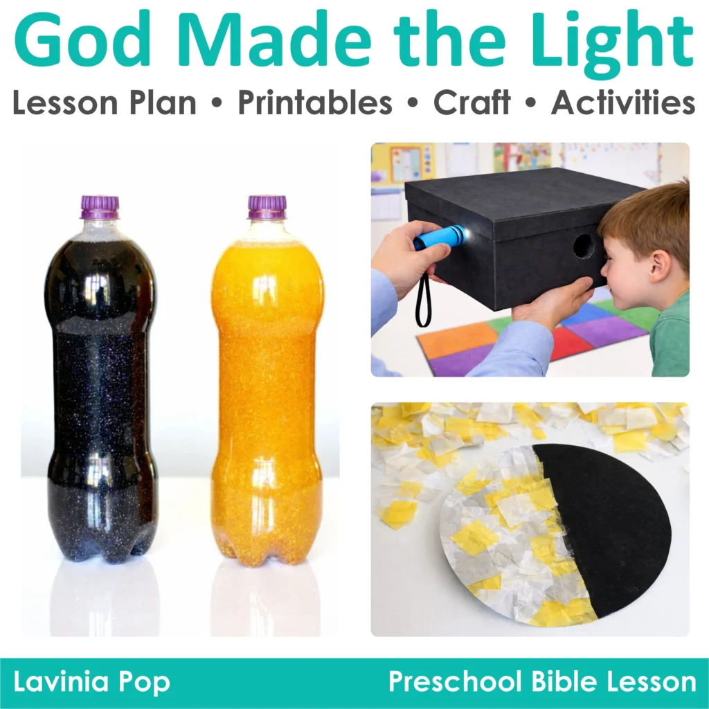 God Made the Light Preschool Bible Lesson Activities