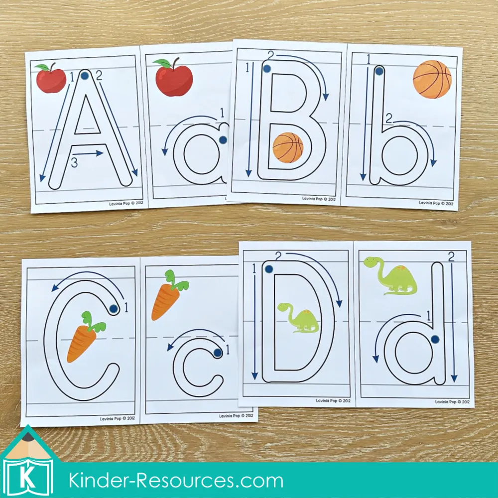 Alphabet play dough mats letter formation beginning sounds full alphabet set with uppercase and lowercase tracing cards