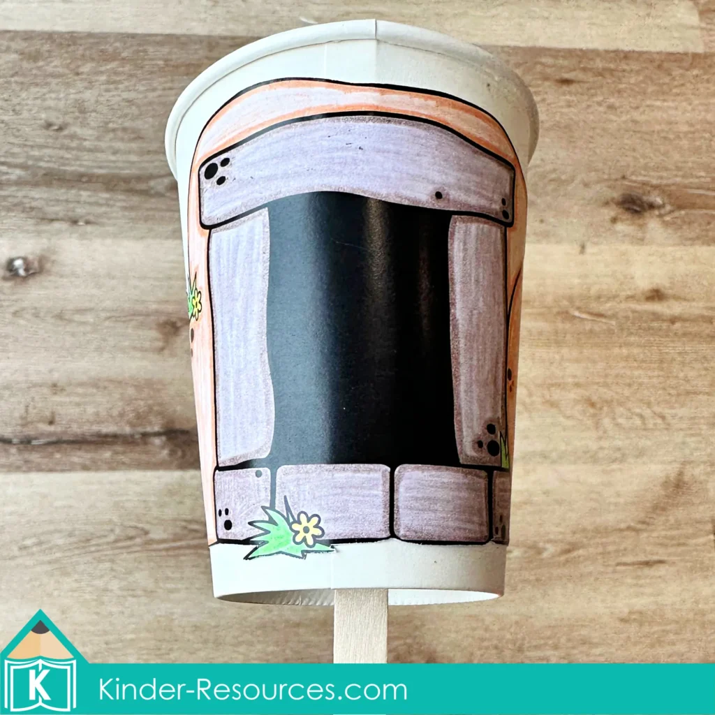 Jesus Is Risen preschool Bible lesson paper cup craft with tomb design