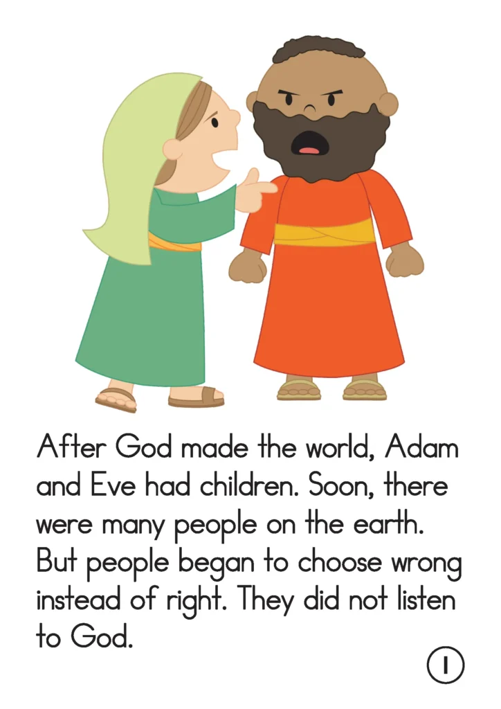 Noah Builds the Ark Preschool Bible Lesson Story Page People Did Not Listen to God