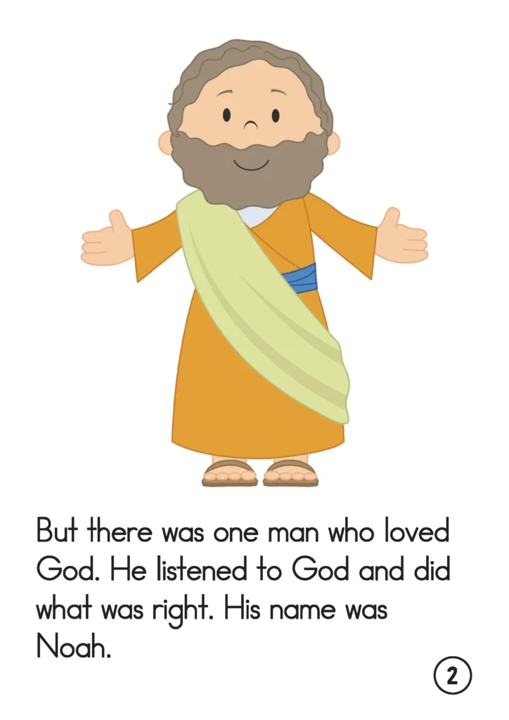 Noah Builds the Ark Preschool Bible Lesson Story Page Noah Loved God