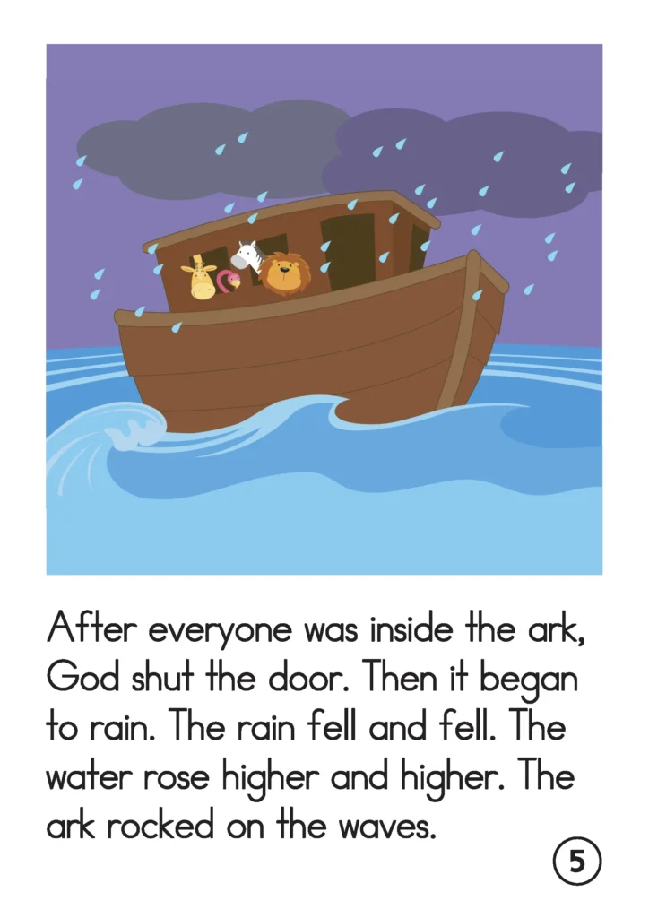 God Shuts the Door of the Ark Rain Begins Story Page