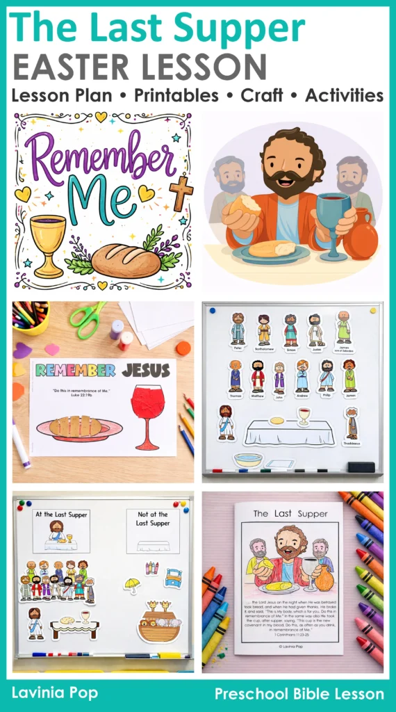 Complete Last Supper Preschool Bible Lesson Printable Pack