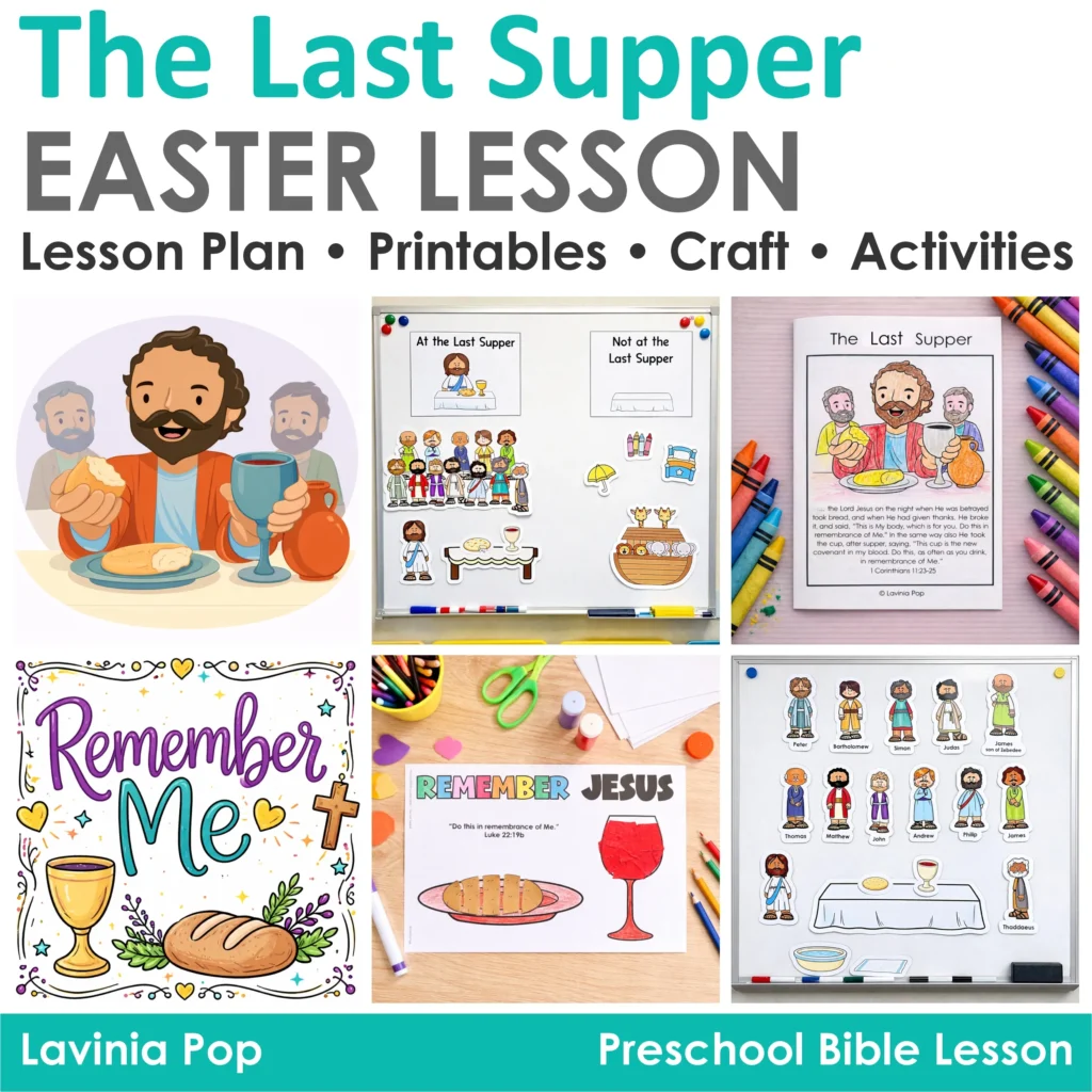 Complete Last Supper Preschool Bible Lesson Printable Pack