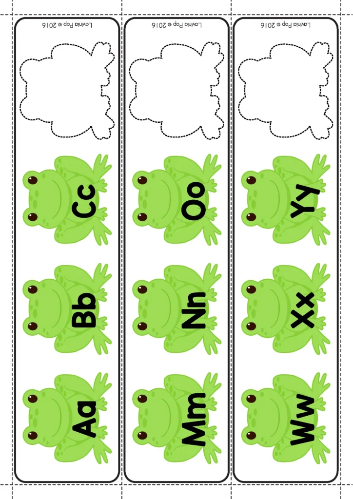 Spring Centers for Preschool frog alphabet sequence activity for identifying missing letters in the ABC order