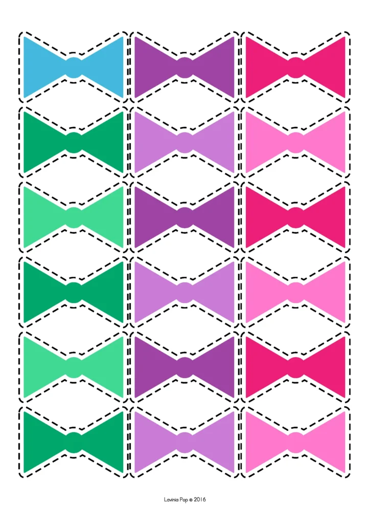 Spring Centers for Preschool counting activity using kite tails and bows to practice number recognition and counting skills