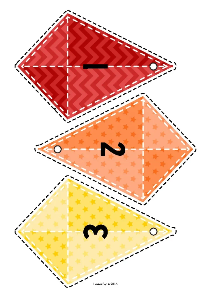 Spring Centers for Preschool numbered kite cards used for counting and number recognition practice