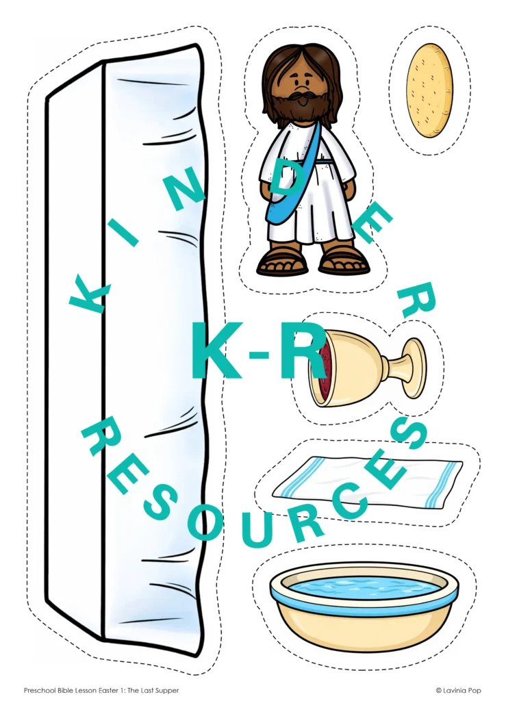 Last Supper Preschool Bible Story Characters and Visuals