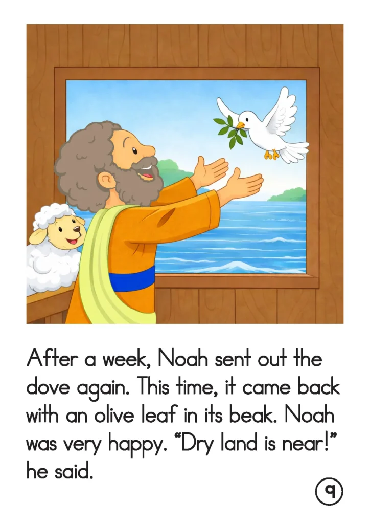God Keeps His Promises Preschool Bible Lesson dove returning with olive leaf to Noah