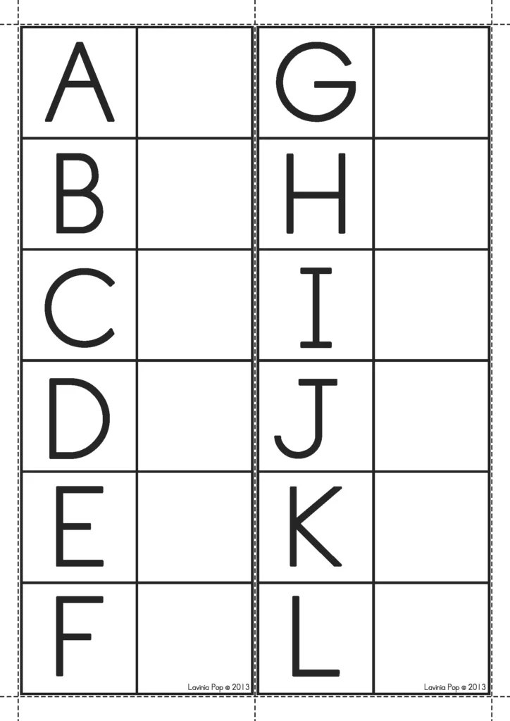 Back to School Literacy Centers for Kindergarten uppercase letter matching activity using printable letter cards