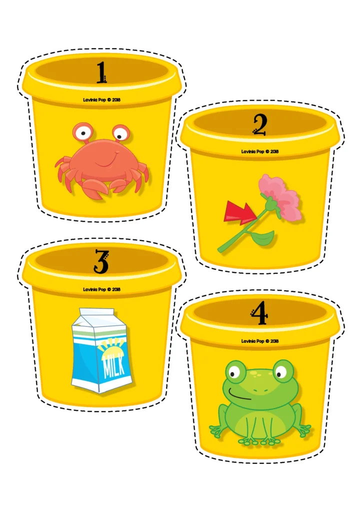 Summer literacy centers for kindergarten beginning blends bucket sorting activity with picture cards