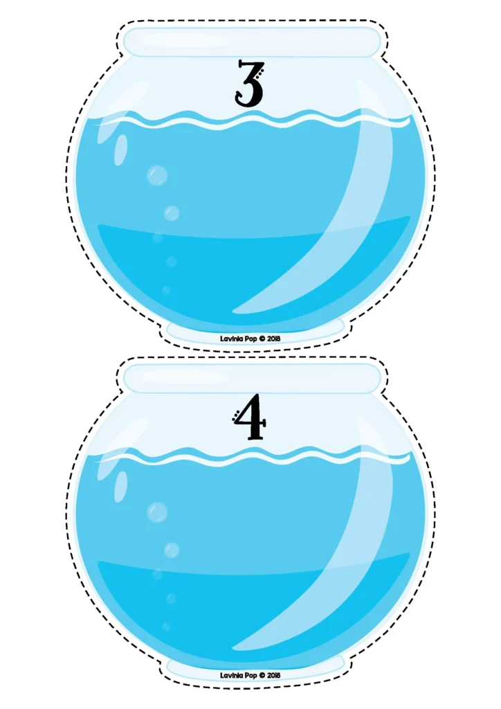 Summer Math Centers for Kindergarten fish bowl addition mats used for matching addition equations to sums